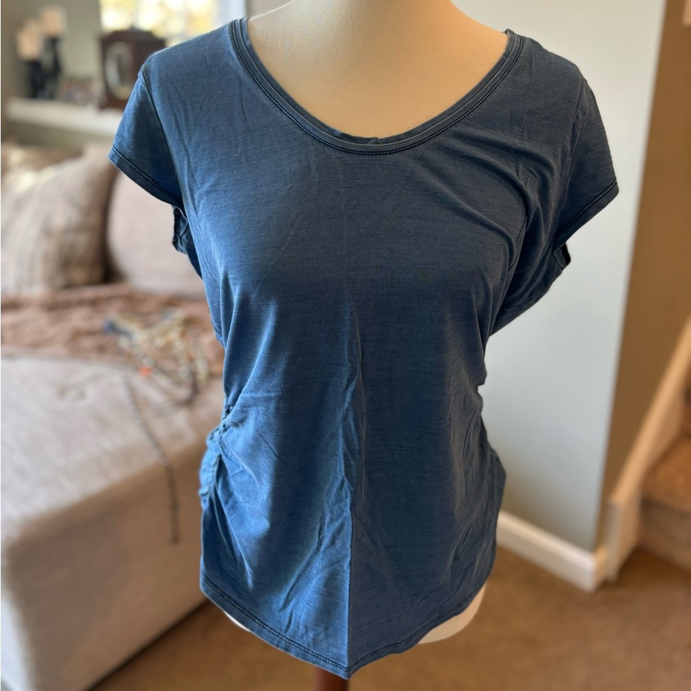 White House Black Market Blue Short Sleeve Top